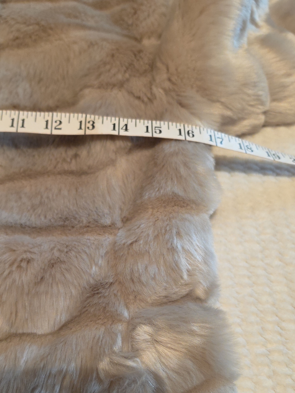 Eliza J Taupe Faux Fur Long Coat - Women's Jacket - Picture 4 of 9